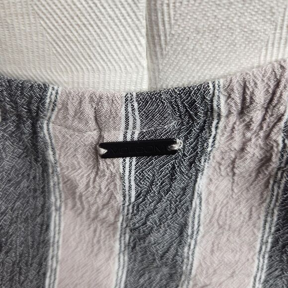 Volcom Womens Size Medium Coco Shorts Strappy Cami Set Striped Blue White - Picture 13 of 16